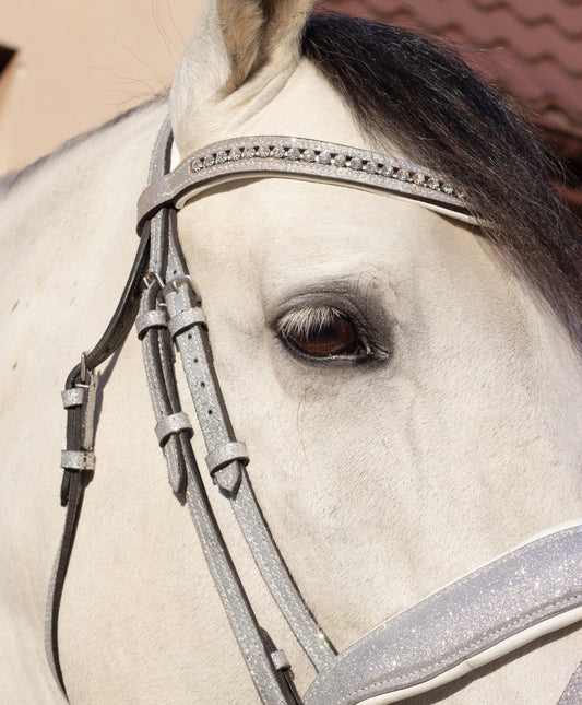 Brokatowe Ogłowie Glitter Silver Savio Equestrian