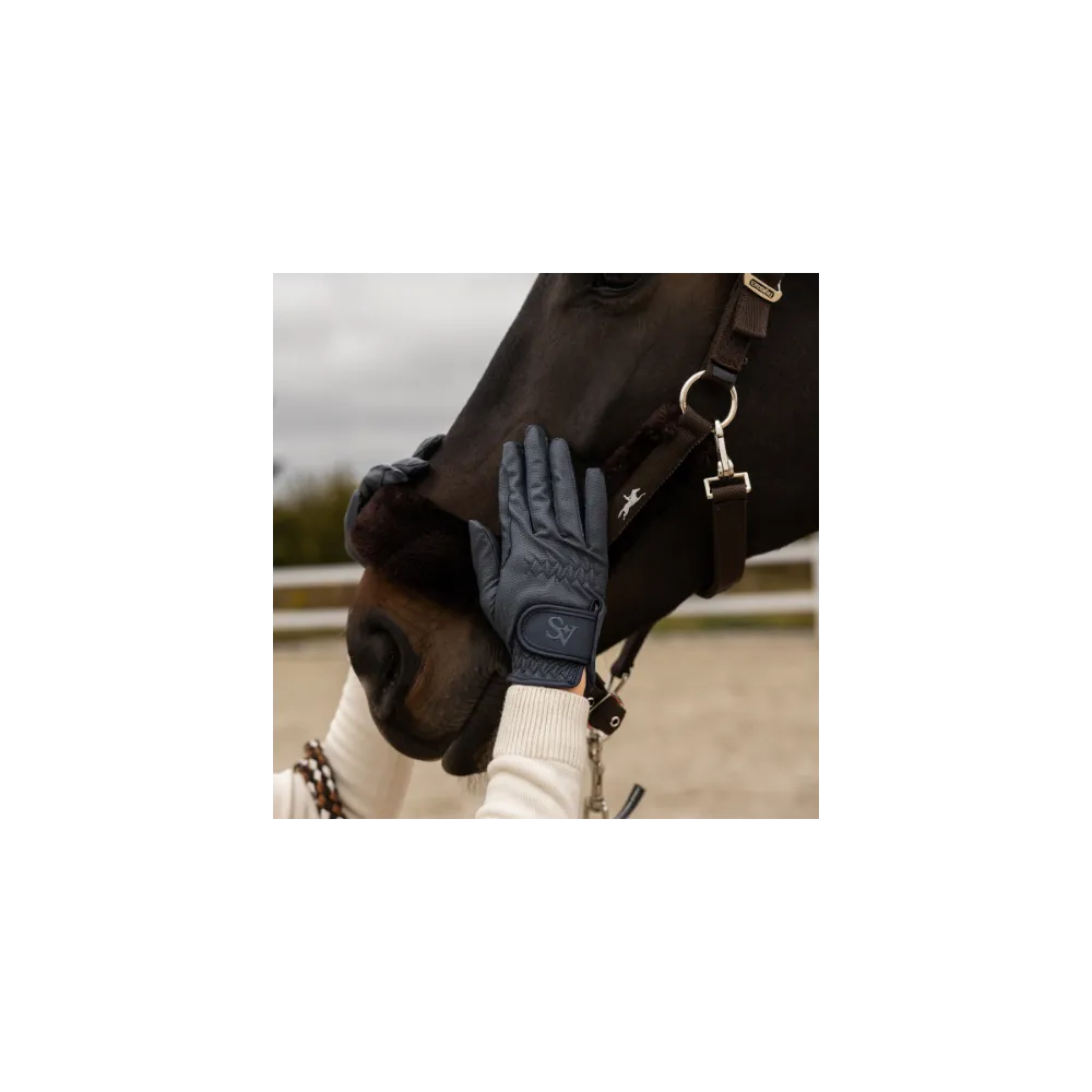Rękawiczki Navy Grip Savio Equestrian