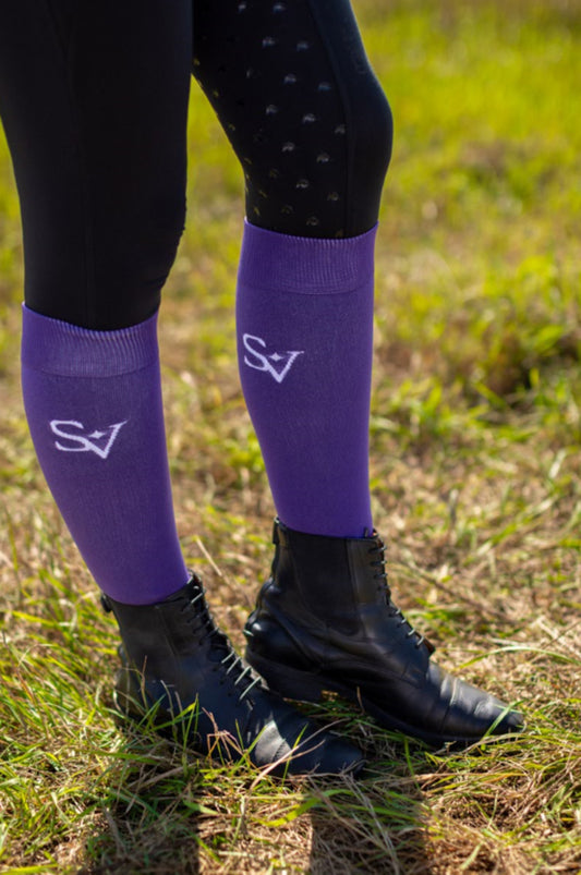 Podkolanówki Jeździeckie Purple Savio Equestrian