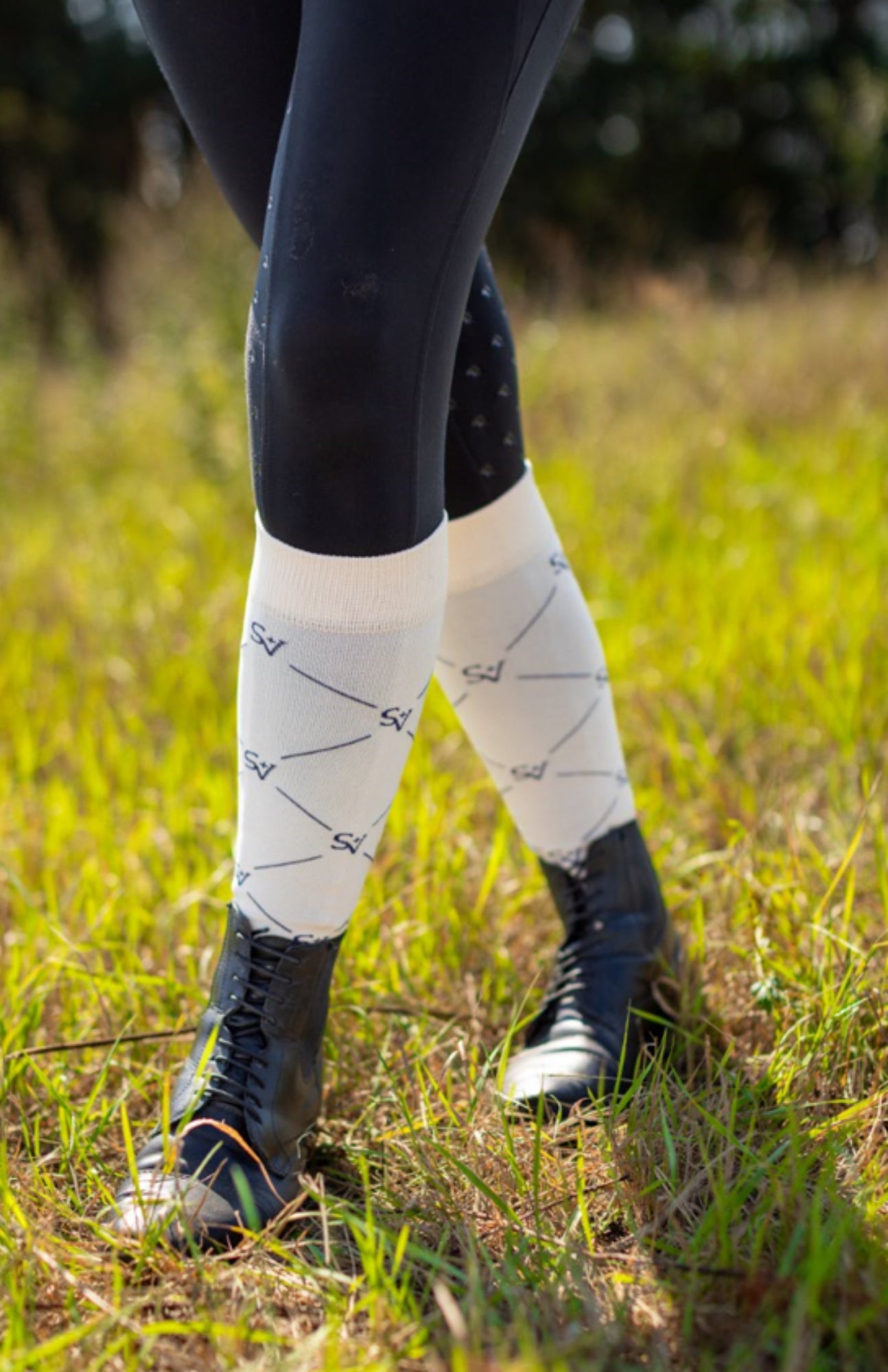 Podkolanówki Jeździeckie Elegance Beige Savio Equestrian