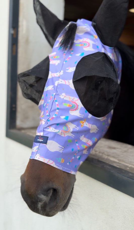 Maska Lycra Purple Llama Savio Equestrian
