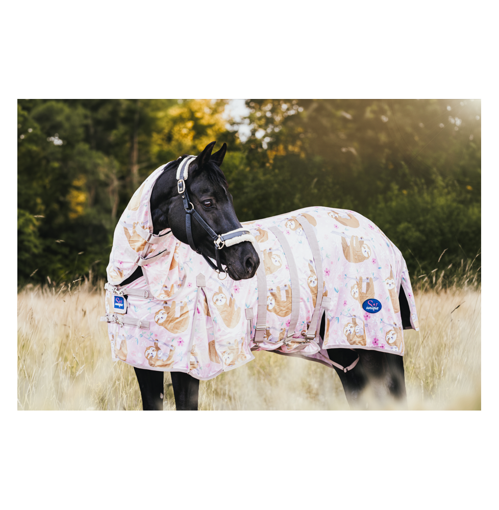 Derka Siatkowa z Kapturem Pink Sloth Savio Equestrian