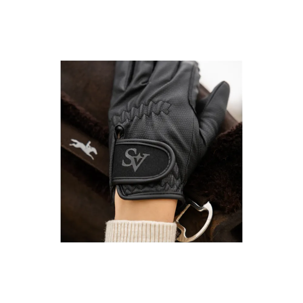 Rękawiczki Black Grip Savio Equestrian