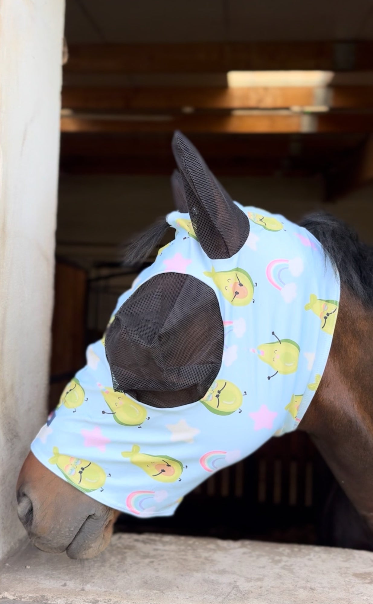 Maska Lycra Rainbow Avocado Savio Equestrian