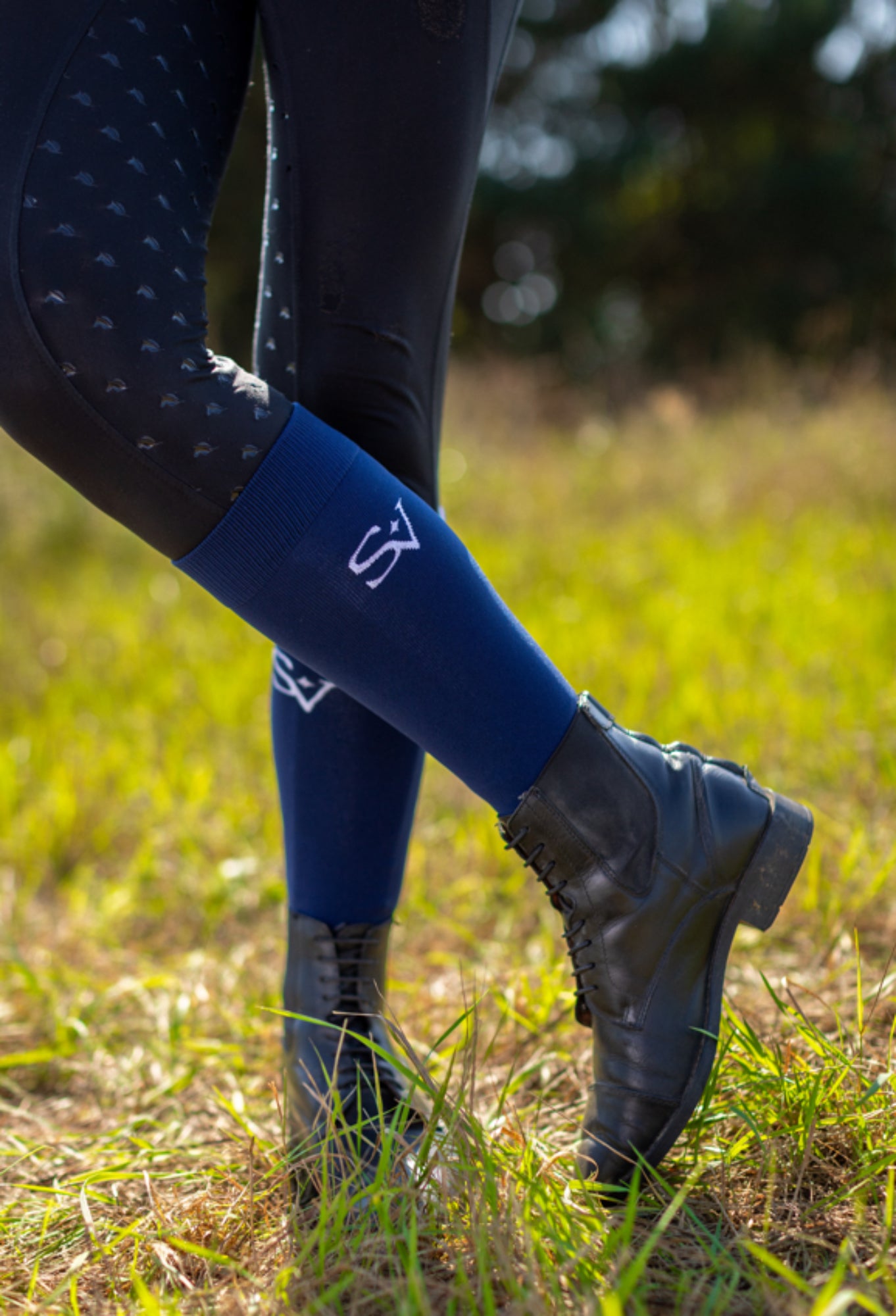 Podkolanówki Jeździeckie Dark Navy Savio Equestrian