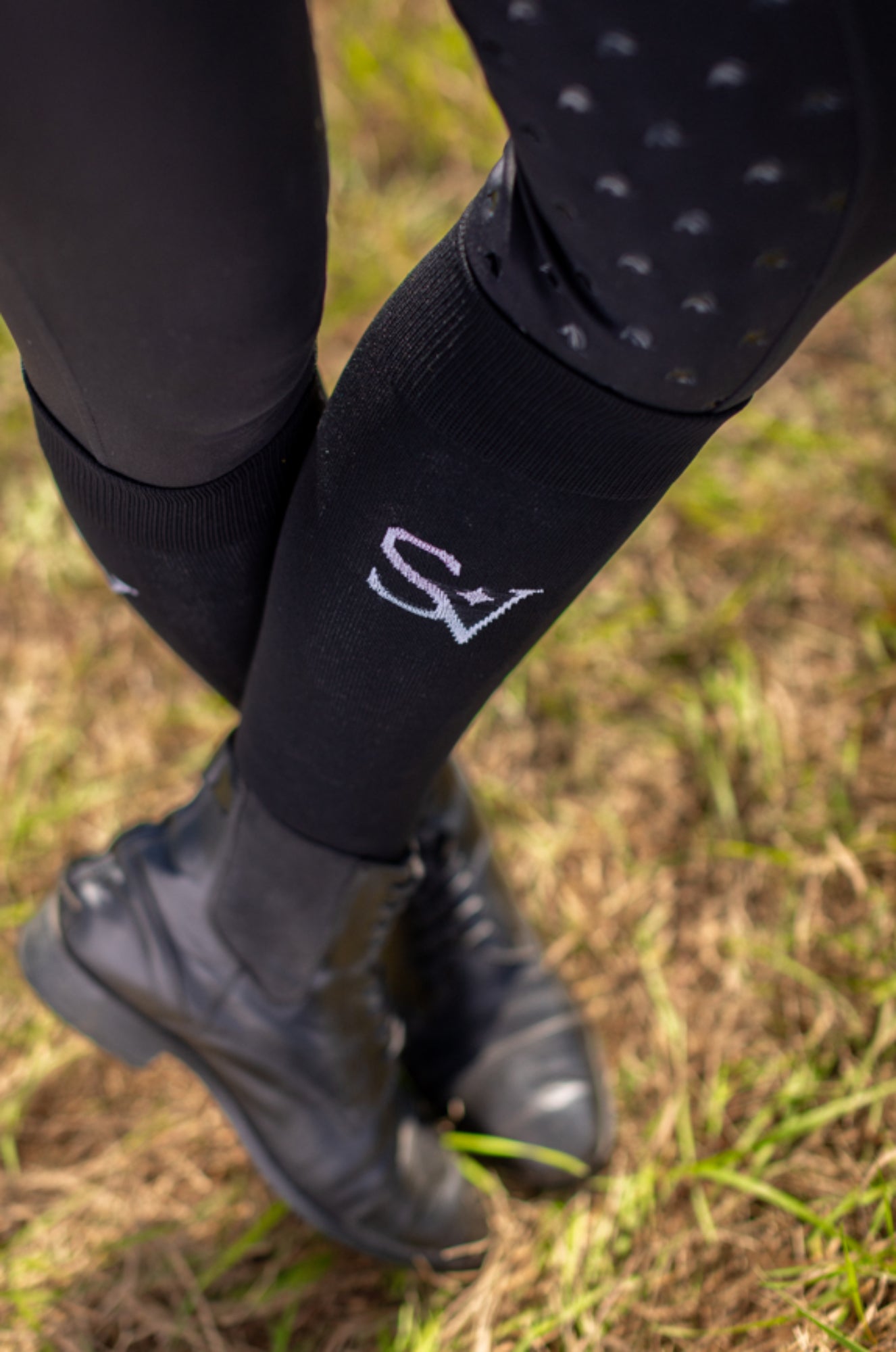 Podkolanówki Jeździeckie Black Savio Equestrian