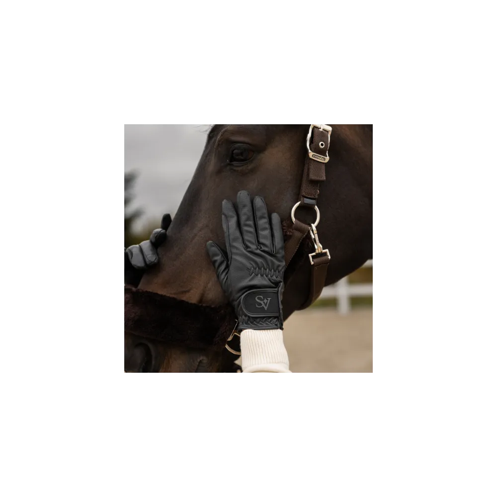 Rękawiczki Black Winter Grip Savio Equestrian