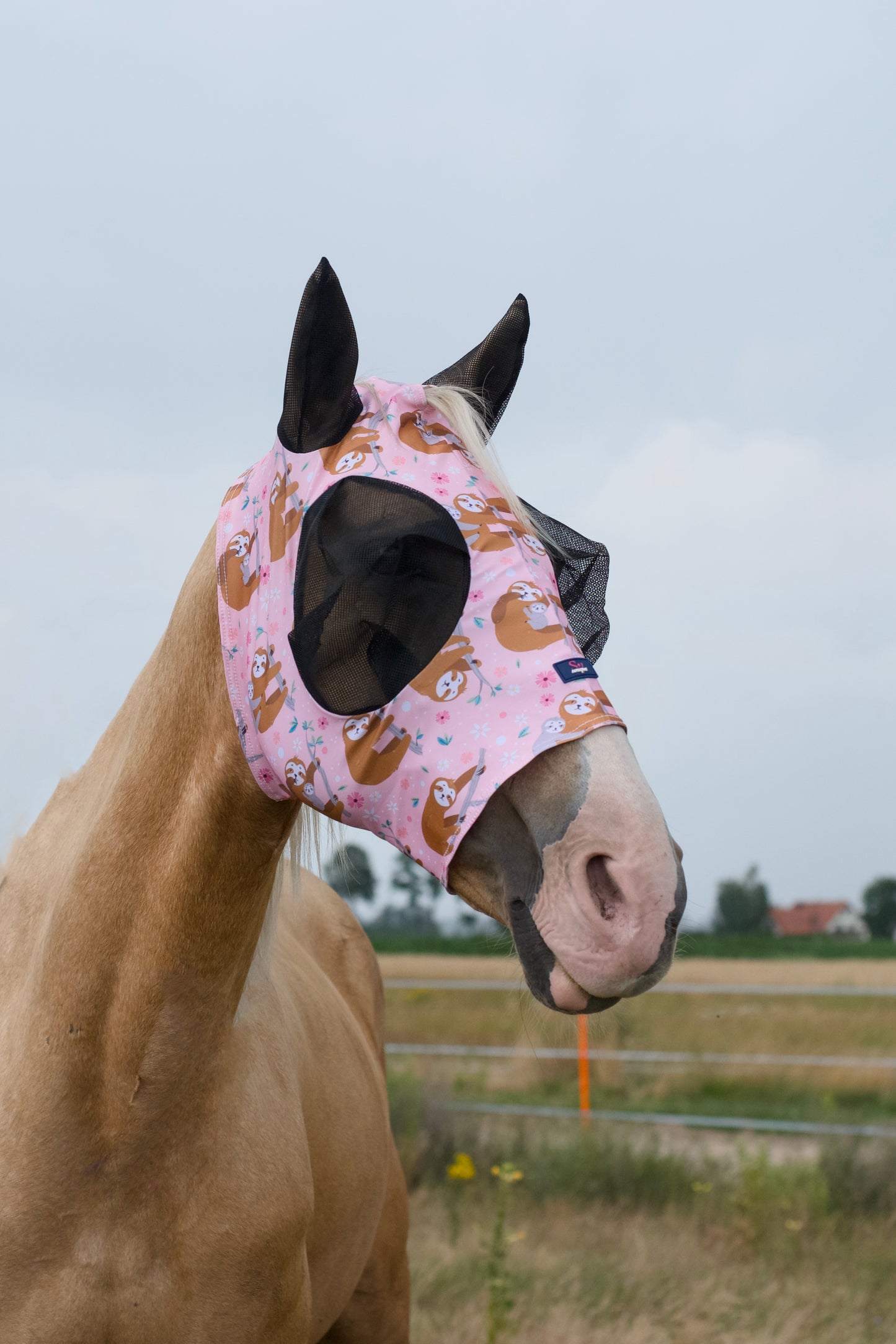 Maska Lycra Pink Sloth Savio Equestrian