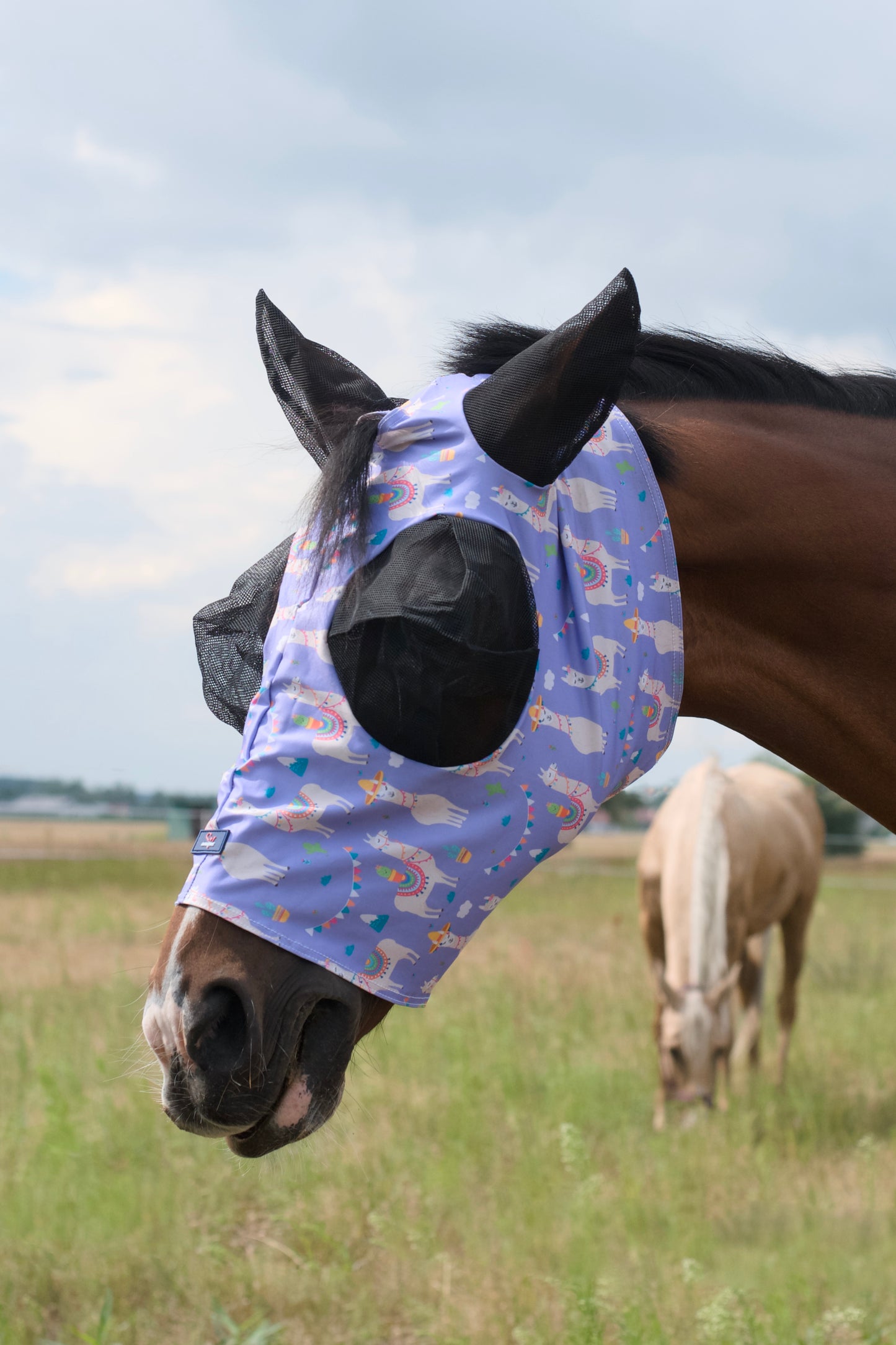 Maska Lycra Purple Llama Savio Equestrian