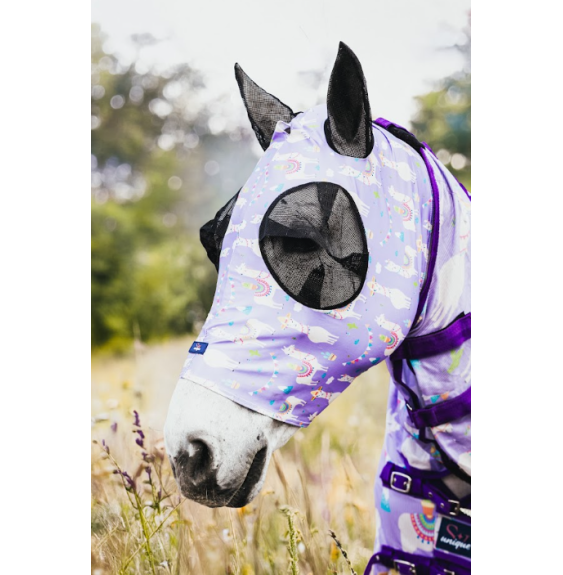 Maska Lycra Purple Llama Savio Equestrian